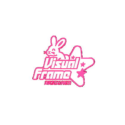 Logo animé Visual Frame Designer en rotation 3D, identité du studio Yukow